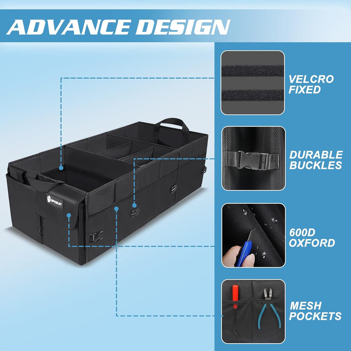 Organizador de Maletero Sposuit con Cooler Aislado 98L
