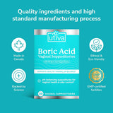 Supositorios de ácido bórico Utiva  Balance de pH  30 unid