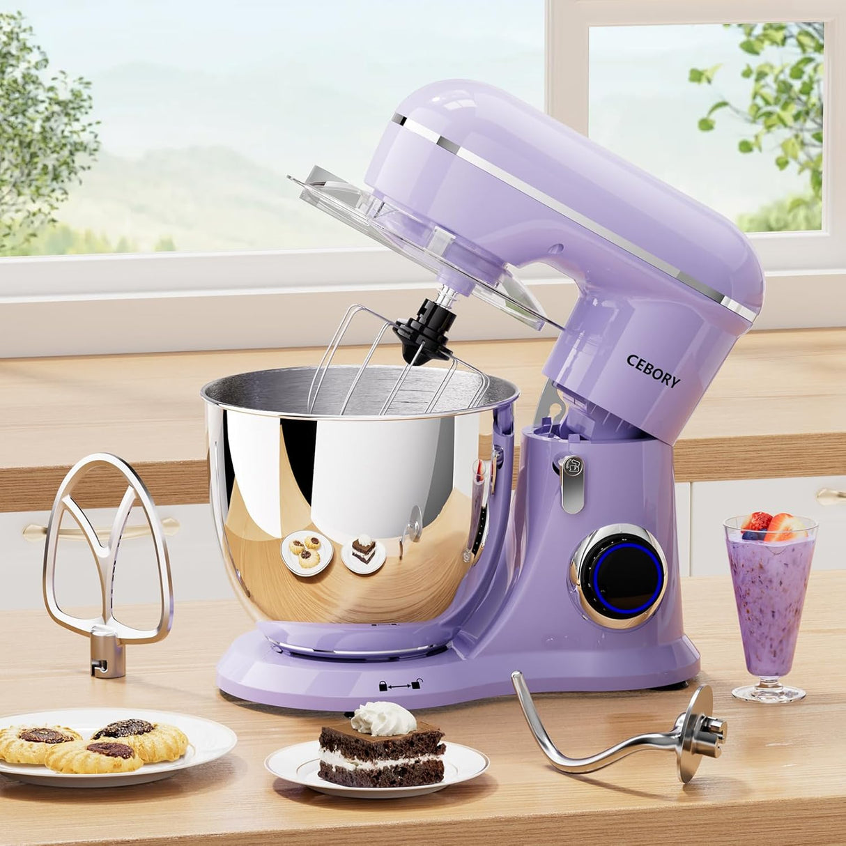 Batidora de Pie 3 en 1 6.5QT 660W 10 Velocidades, Modelo XYZ