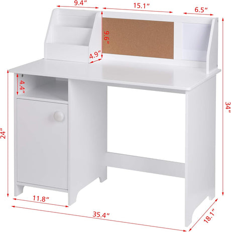 Escritorio Infantil con Almacenamiento, Mesa de Estudio para Niños