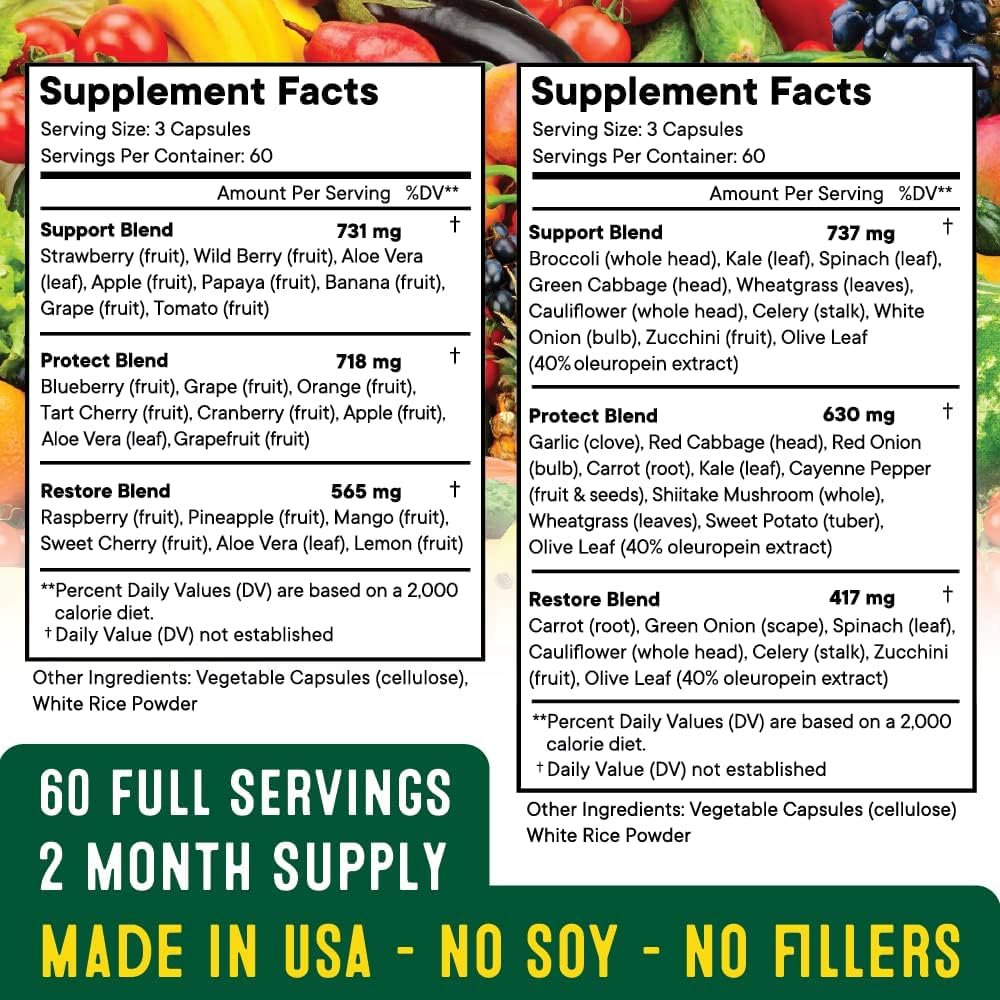 Suplemento de Frutas y Verduras, Natural Energy, 360 Cápsulas