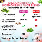 Suplemento 14 en 1 de inositol y soporte hormonal Mujer, 120 capsules