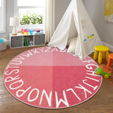 Alfombra Redonda Lavable para Niños, LIVEBOX, 71 ABC
