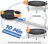 Trampolín Plegable BCAN 40/48 330/440lbs con Manillar Ajustable