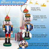 Conjunto de 6 Adornos de Cascanueces Jolik 5.3'' para Navidad