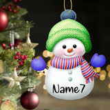 7pcs Muñecos de Nieve 8cm Adornos Navideños Personalizados