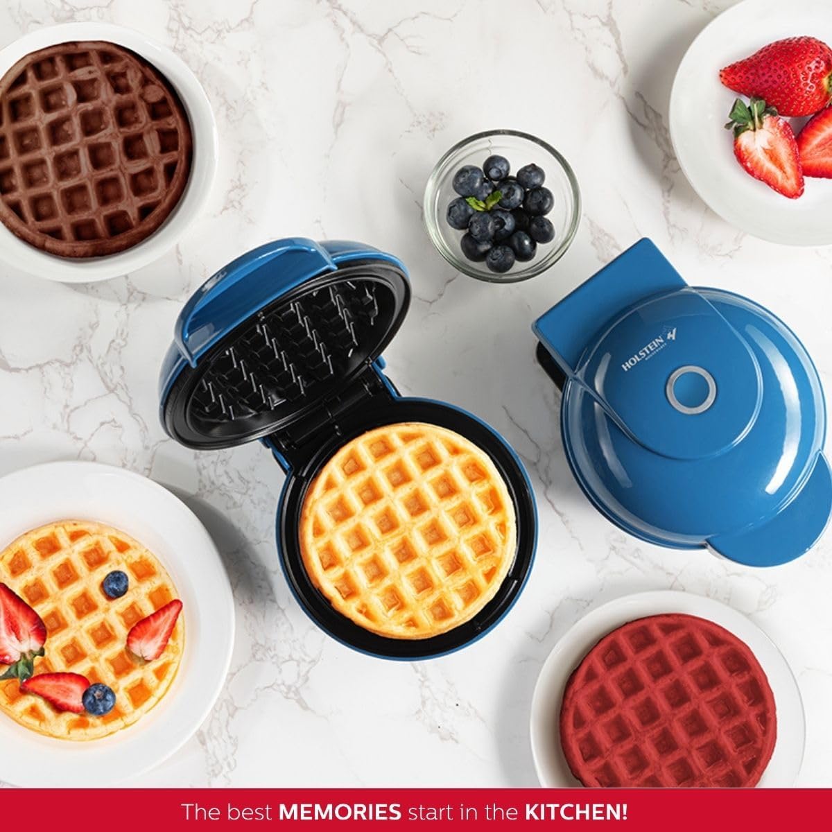 Waflera Personal Holstein Housewares 4 pulgadas en minutos