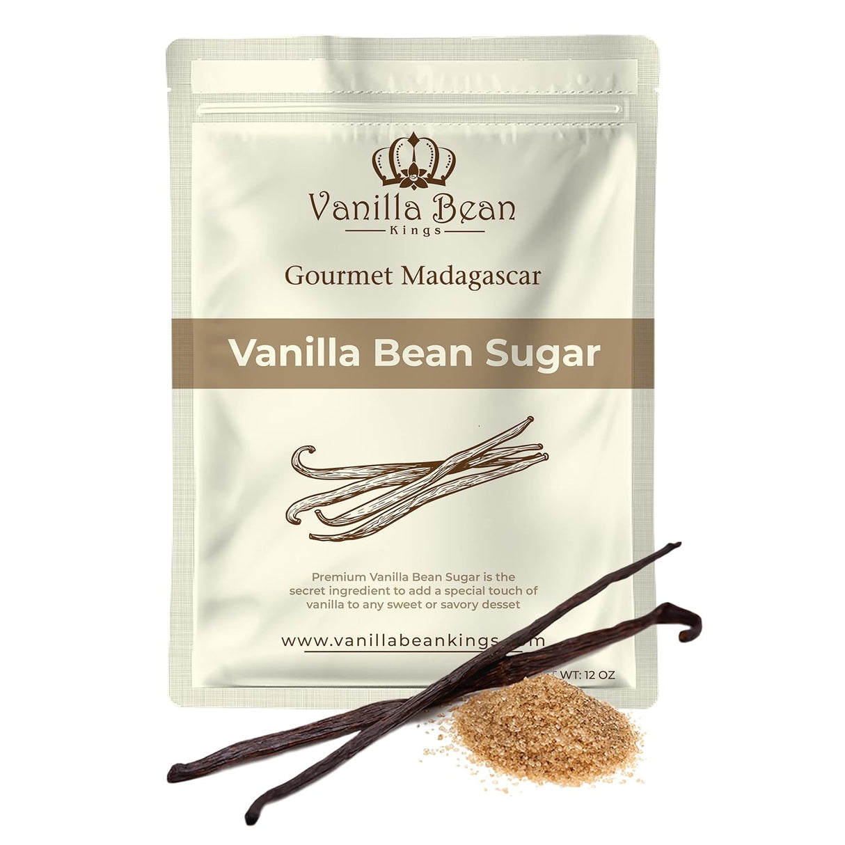 Azúcar de Vainilla Pura de Madagascar 12 OZ para Cocinar