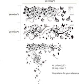 Vinilo Decorativo Floral Mariposa Runtoo para Paredes