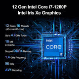 Computadora de escritorio 2 x Thunderbolt 4 Intel nuc Wi-Fi