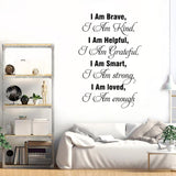 Vinilos Decorativos I Am Brave - Frases Positivas para Hogar