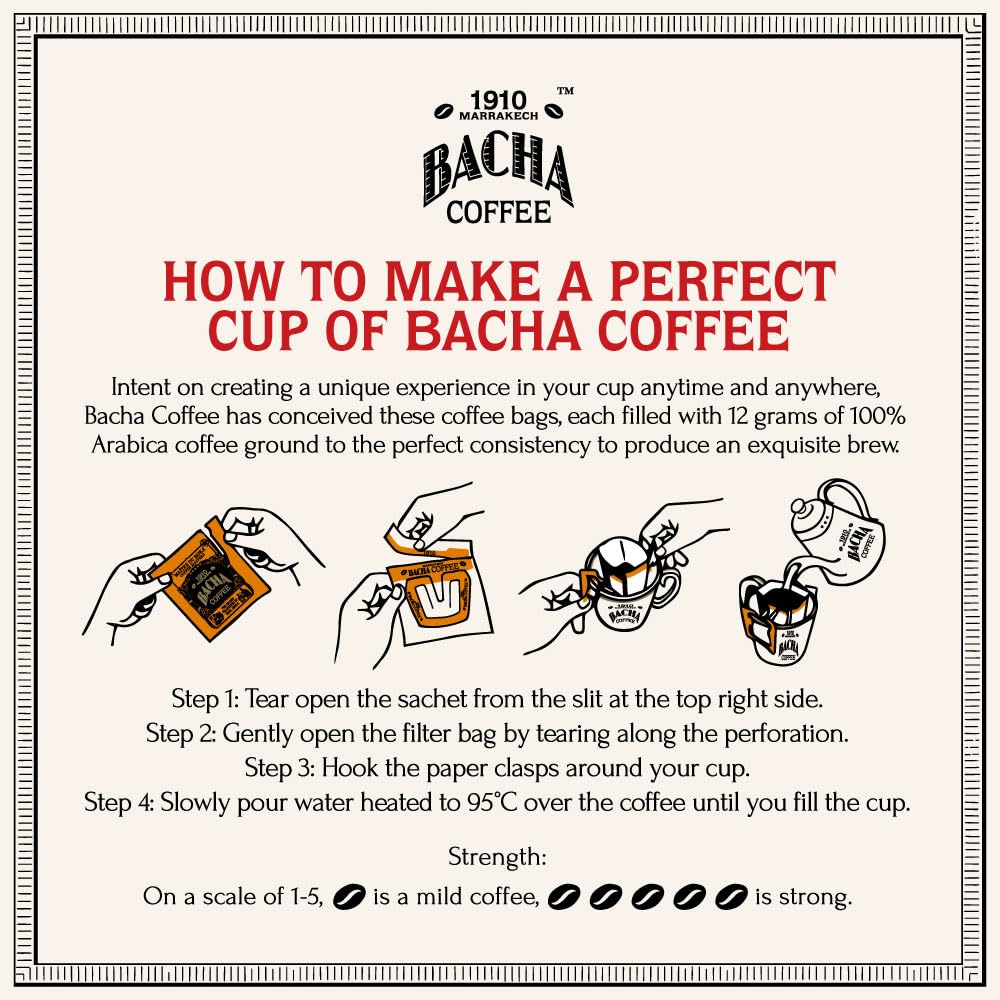 Café Magdalena Descafeinado Bacha Coffee 12 Filtros 100% Arábica