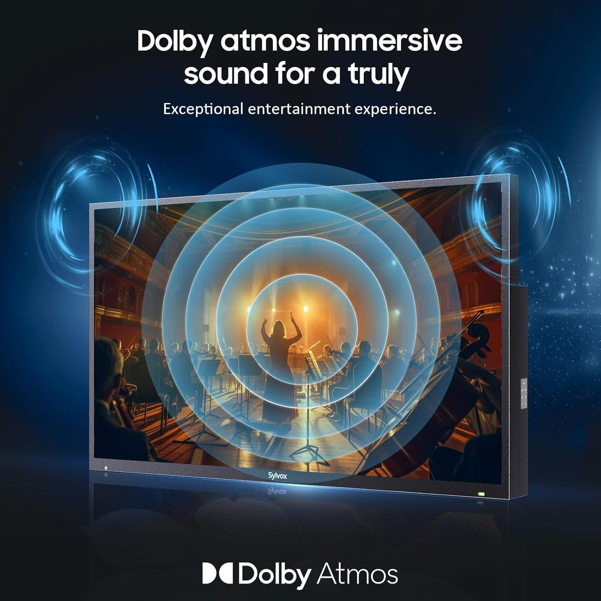 Televisor exterior SYLVOX 65 4K resistente al agua Deck Pro 2.0