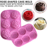 Moldes de Silicona para Repostería - 2 Pcs - 6 Cavidades Rosa