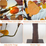 Árbol de Eucalipto Artificial con Luz LED - Decoración Otoño