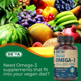 Deva Omega-3 Vegano Suplemento, 90 Softgels