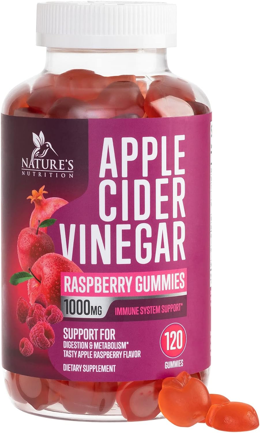 Suplemento Vitaminas en gomitas vinagre de sidra de manzana