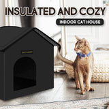 Casa para Gatos Exterior Rest-Eazzzy, Aislada y Resistente, 13x13x14