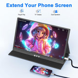 Monitor portátil KYY 14 FHD 1080P, USB-C, HDMI, VESA, PS5