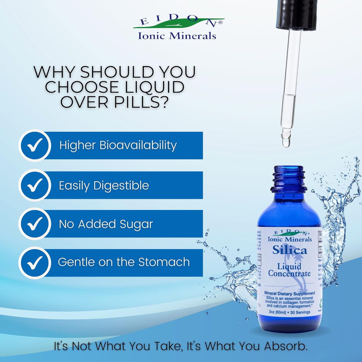 Suplementos Concentrado mineral de sílice líquido 60ml