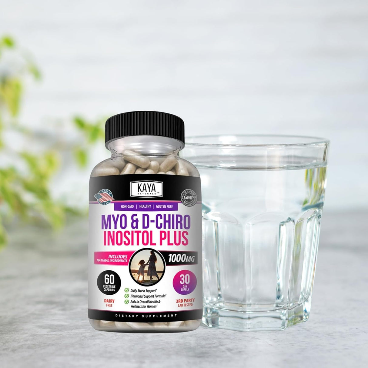 Kaya Naturals Myo & D-Chiro Inositol Plus, 60 cápsulas