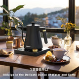 Hervidor Eléctrico Gooseneck 1200W, Control de Temperatura, 1L
