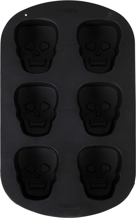 Molde de silicona para calaveras, Wilton, 6 cavidades, no se pega