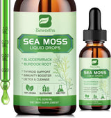 Sea Moss Líquido Orgánico con Spirulina y Burodack, 2oz