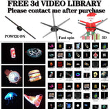 Ventilador Holográfico 3D Missyou, 16.5 Proyector 700 Videos