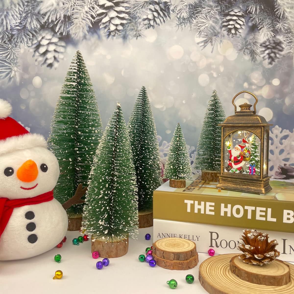 5pcs Árboles de Navidad Mini Decoración - Botella Cepillo 4-12 in