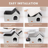 Casa para Gatos Topmart, cama y condominio 2 en 1 para gatos.