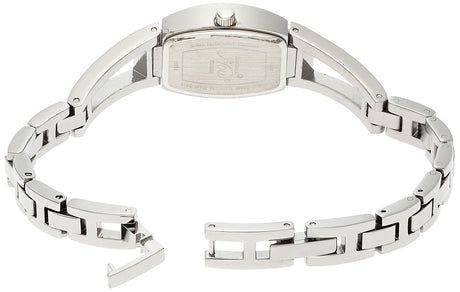 Reloj con brazalete en tono plateado con detalles de cristal