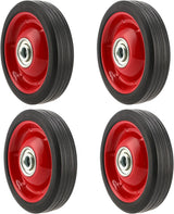 Ruedas de goma sólidas PINGEUI, 5 x 1.2, 110 lbs, 4 pcs