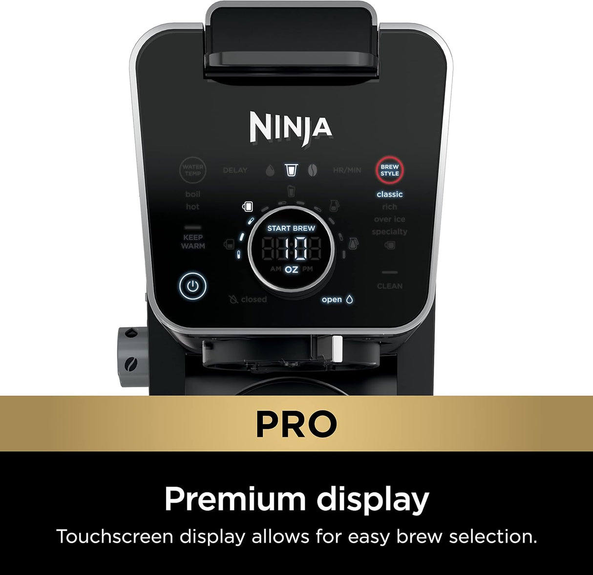 Cafetera Ninja Drip, DualBrew Pro, K-Cup y 12 Tazas, CFP301