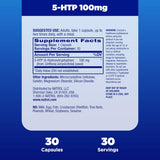 Suplemento Natrol Mood + Stress 5-HTP 100 mg, 30 Cápsulas