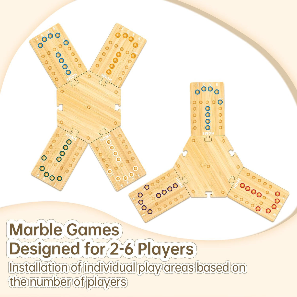 Juego de Mesa de Mármol, Juego de Madera, 2-6 Jugadores, Modelo 2023