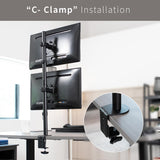 Soporte de Monitor Doble VIVO, Ajustable, STAND-V002T