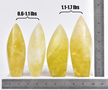 JIC Gem Torre de cristal de cuarzo limón natural en espiral