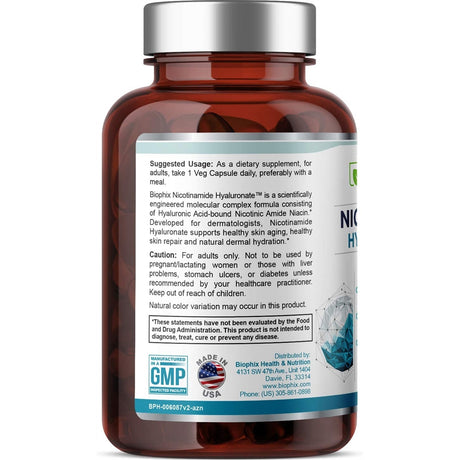 Suplementos B-3 Nicotinamide Hyaluronate 600 mg 60 caps