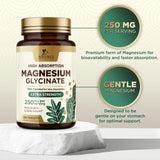 Magnesio Glicinato Suplemento para Corazón y Sueño - 120 cápsulas