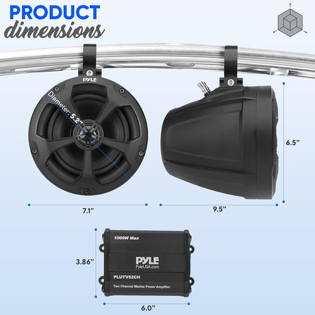 Parlantes todoterreno impermeables PYLE PLUTV52CH