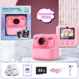 Cámara Instantánea Kids 1080P HD con Doble Lente y Papel