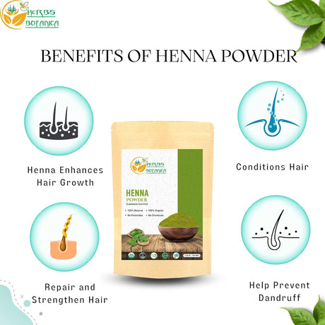 Polvo de Henna Orgánica para Cabello y Arte Corporal