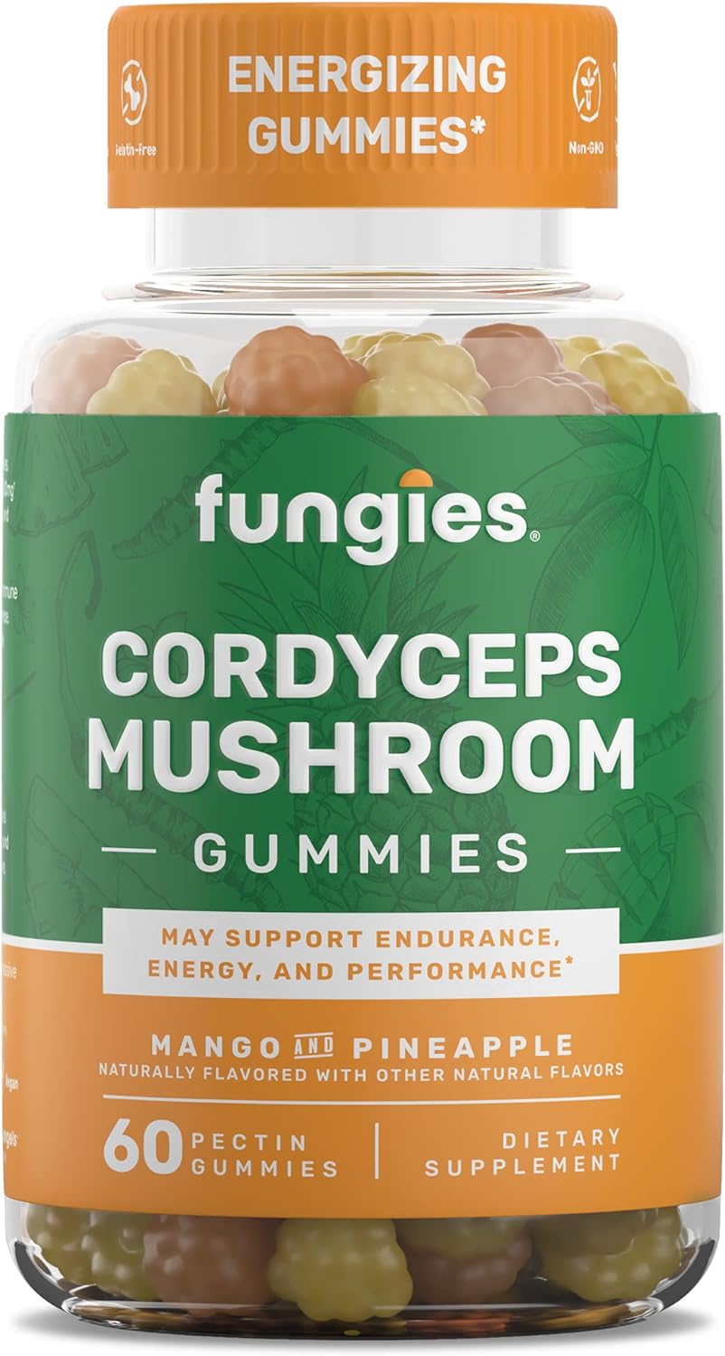 Suplemento Cordyceps Gomitas de hongos para adultos  mango