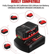 Batería 7.0Ah y Cargador Craftsman 20V, CMCB202 y más