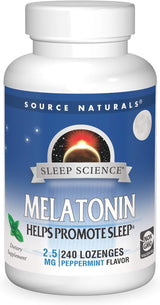 Source Naturals  suplemento para dormir 2.5 mg  sabor a menta
