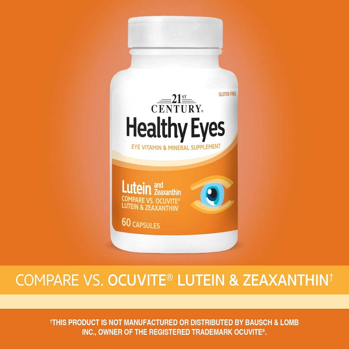 Suplemento Cápsulas de luteína y zeaxantina para ojos 60 un