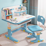 Escritorio y Silla Infantil Ajustable con Cajón y Patrones de Dibujos