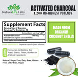 Suplemento Cápsulas de carbón activado  1200 mg  100 cáp