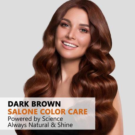 Shampoo de tinte para cabello castaño oscuro 3 en 1 Yocisku